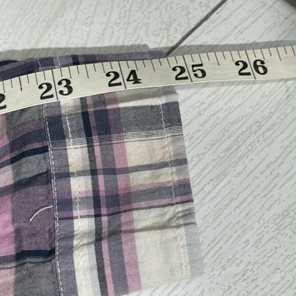 Merona Lavender Pink Plaid Button Down Collared Shirt Size Extra Large - Picture 4 of 7